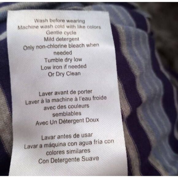 JESSICA SIMPSON MATERNITY BLUE & GRAY STRIPE DRESS SZ.M EUC. - Picture 8 of 8